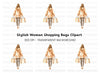Women's Shopping Clipart Bundle