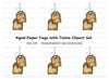 Rustic Hanging Tags Clipart Bundle