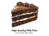 Decadent Chocolate Cake Slice Clipart Bundle
