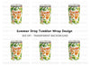 Floral Summer Tumbler Clipart Bundle