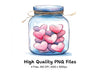 Jars with Hearts Clipart Bundle