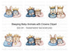 Sleeping Baby Animal Prince Princess Clipart Bundle