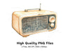 Retro Radio Receiver Clipart Bundle