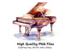 Vintage Grand Piano Clipart Bundle