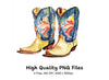 Rustic Cowboy Boots Clipart Bundle