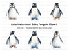 Cute Penguin Clipart Bundle