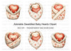 Baby Heart Swaddle Clipart Bundle