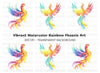 Vibrant Phoenix Clipart Bundle