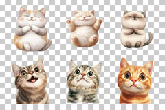 Funny Cartoon Cat Clipart Bundle - CraftNest - Digital Crafting and Art