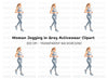 Fitness Woman Jogging Clipart Bundle