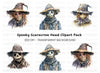 Spooky Scarecrow Halloween Clipart Bundle