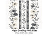 Elegant Floral Striped Seamless Pattern Clipart Bundle