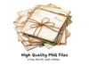 Vintage Stacked Envelopes Clipart Bundle