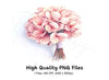 Pink Floral Bouquet Clipart Bundle