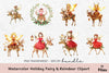 Holiday Fairy & Reindeer Clipart Bundle