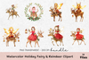 Holiday Fairy & Reindeer Clipart Bundle