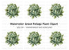Green Hydrangea Clipart Bundle