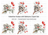 Koala Couple with Red Balloons Clipart Bundle