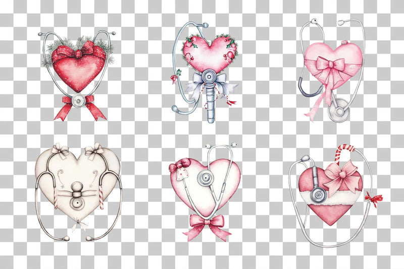 Stethoscope Heart Clipart Bundle - CraftNest - Digital Crafting and Art