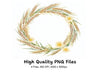Daisy and Wheat Wreath Clipart Bundle