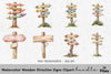 Wooden Direction Signs Clipart Bundle