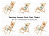 Relaxing Women on Beach Chairs Clipart Bundle
