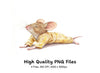 Cute Mice in Yellow Pajamas Clipart Bundle
