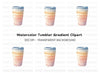 Ombre Coffee Cup Clipart Bundle