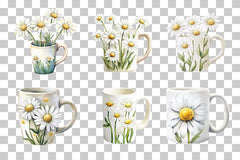 Daisy Flower Design Mug Wrap Bundle - CraftNest - Digital Crafting and Art