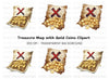 Pirate Treasure Map and Gold Coins Clipart Bundle