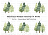 Green Forest Tree Clipart Bundle