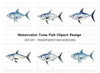 Tuna Fish Ocean Life Clipart Bundle