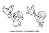 Christmas Elf with Bird Coloring Books