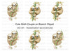 Cute Sloth Family Clipart Bundle