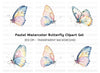 Soft Hues Butterfly Clipart Bundle