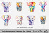 Cute Elephant Jar Clipart Bundle