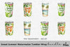 Sweet Summer Watermelon Tumbler Clipart Bundle