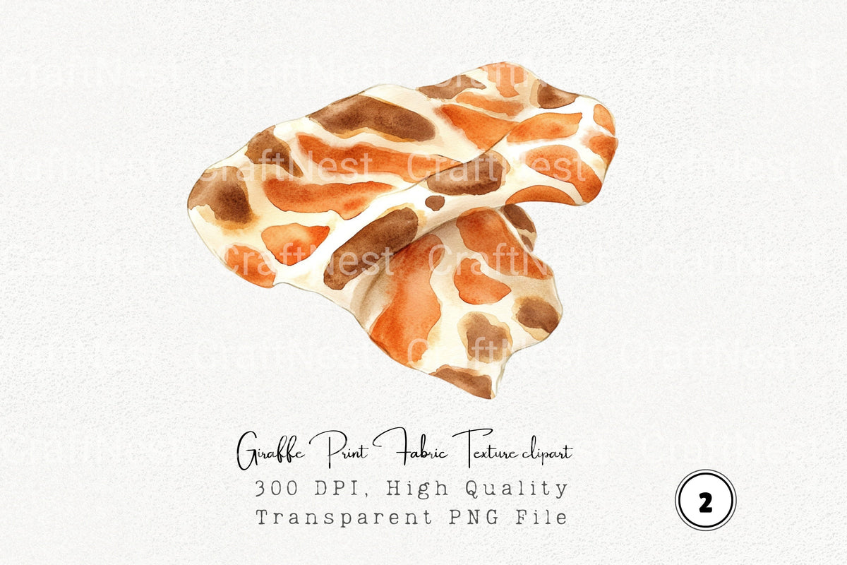 Giraffe Fabric Texture Clipart Bundle