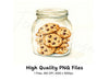 Chocolate Chip Cookies Jar Clipart Bundle