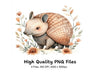 Charming Armadillo Clipart Bundle