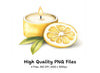 Lemon Scented Candle Clipart Bundle