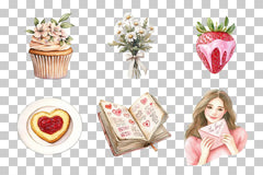 Valentine’s Day Watercolor Clipart Bundle - CraftNest - Digital Crafting and Art