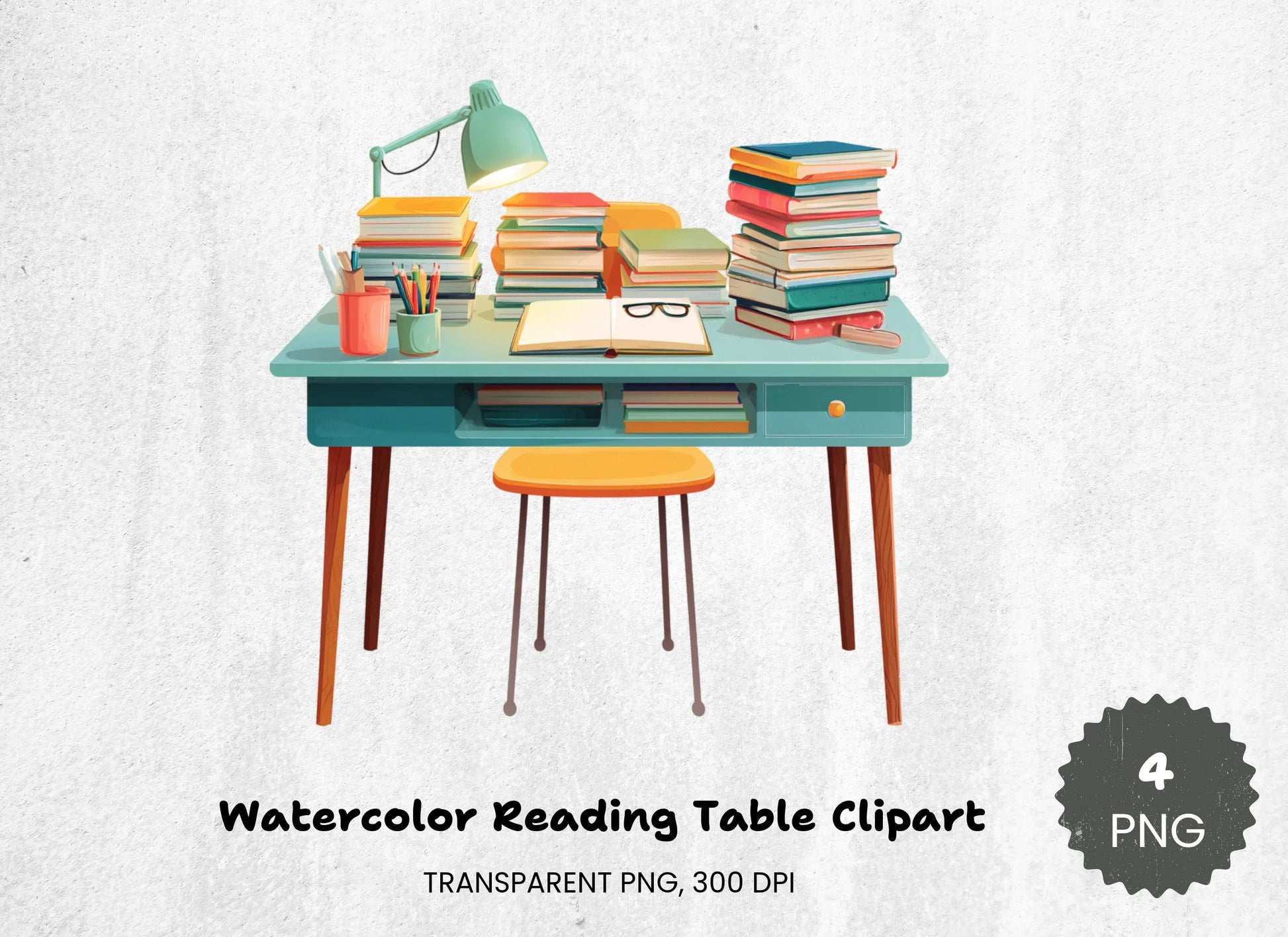Reading Table Clipart Bundle - CraftNest - Digital Crafting and Art