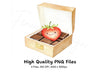Cute Strawberry in Chocolate Box Clipart Bundle