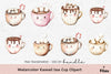 Kawaii Tea Cup Clipart Bundle