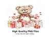 Happy Teddy Bear Gifts Clipart Bundle