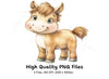 Charming Baby Horse Clipart Bundle
