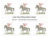 Cute Fairy Riding Zebra Clipart Bundle
