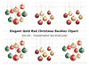 Hanging Christmas Baubles Clipart Bundle
