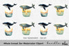 Whale Sunset Jar Clipart Bundle